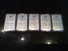 Lot of 5 - 1 oz Asahi Silver Bar .999 Fine