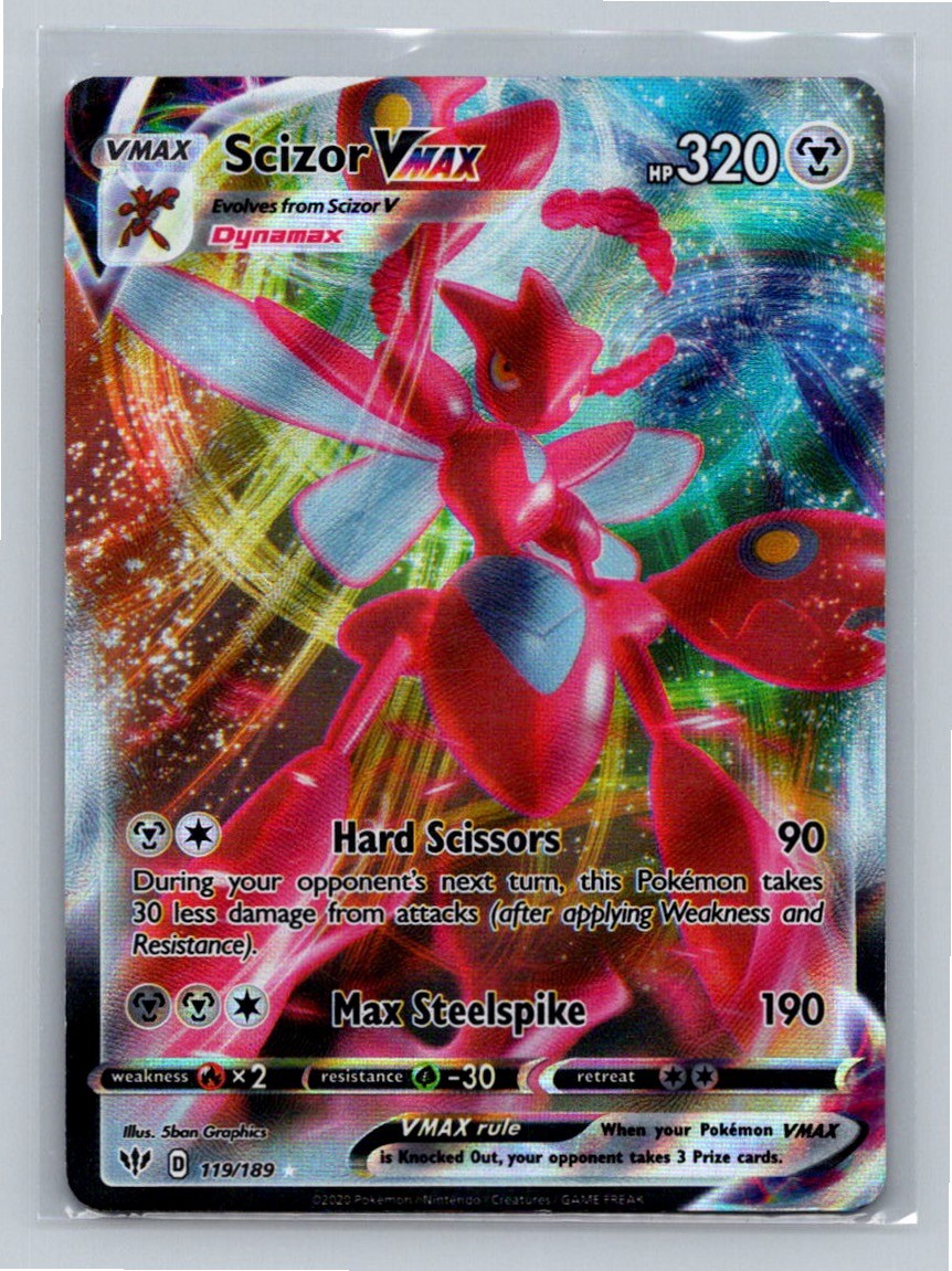 Scizor VMAX Ultra Rare SWSH03: Darkness Ablaze 119/189 NM