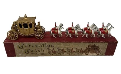 VTG Early Lesney Toys Coronation Coach Gold W Queen Inside Cast 1952) RARE HTF - Image 1 of 4