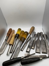 Lote de cinceles de madera vintage Stanley Handyman Craftsman y más carpintería