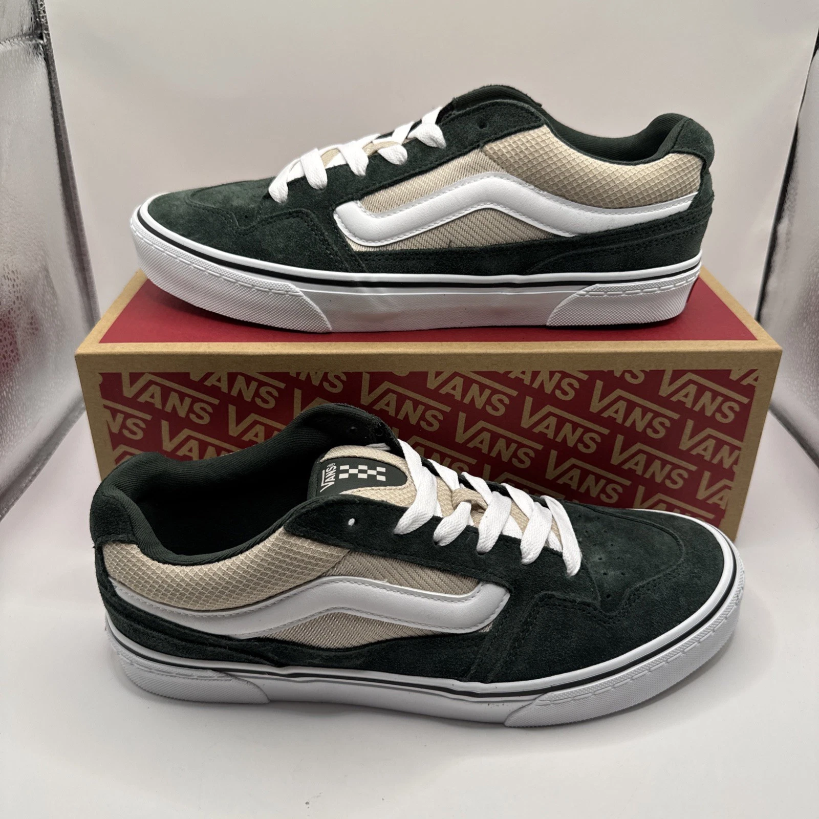 Vans Caldrone Suede/mesh Dark Forest Uk Size 9.5 Men’s New In Box