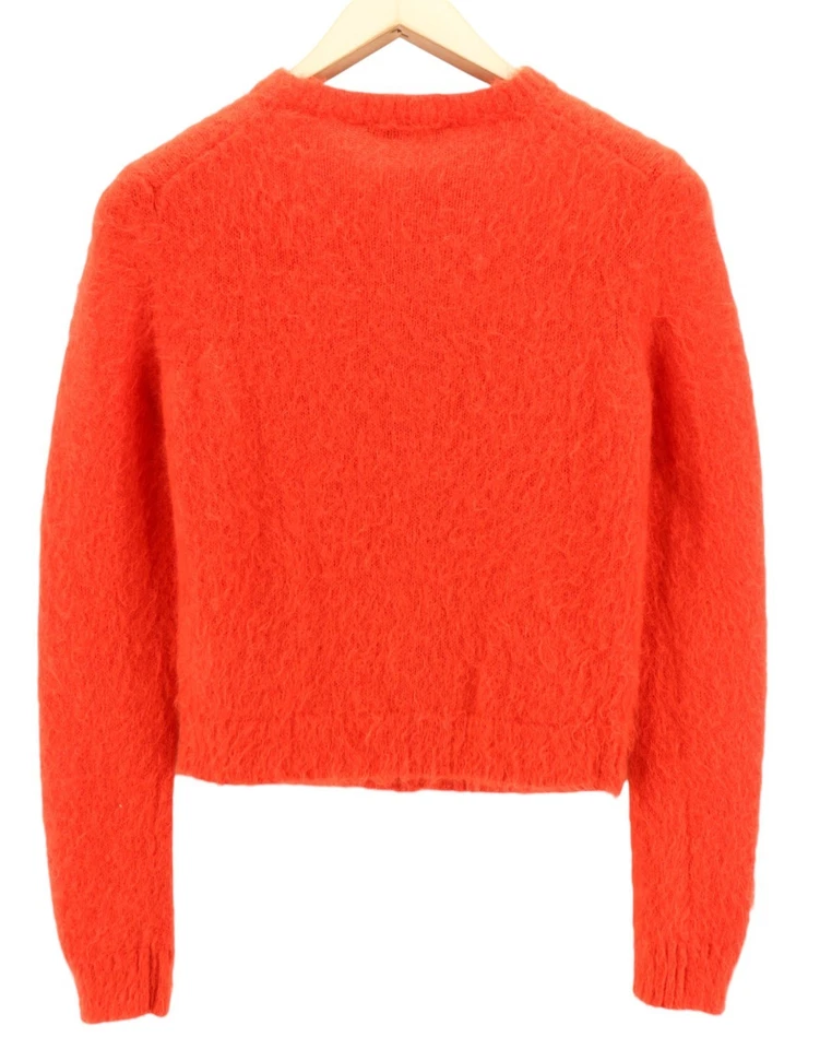 DSQUARED2 Women's S Red Mohair Wool Blend Button-Up Knit Cardigan * - Image 4 of 4