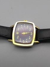 Damen - Armbanduhr, Armband aus Leder, mechanisch, läuft, Vintage