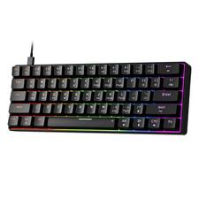 Newmen GM611 60% Mechanical Gaming Keyboard – Red Switches, LED Backlit, USB‑C