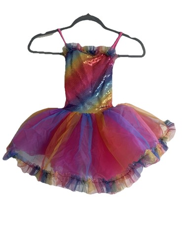 Costume Gallery Child Medium Rainbow Sequin Tutu Dance Costume – Recital