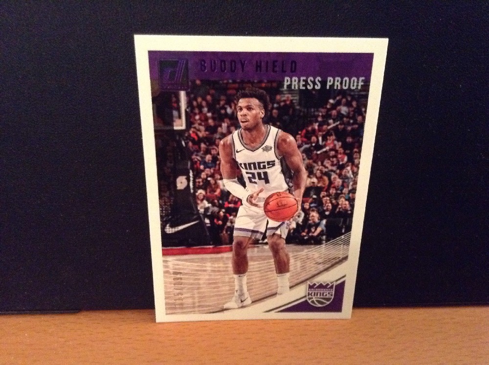 2018-19 Panini Donruss Basketball Buddy Hield SP Purple Press Proof 115/199