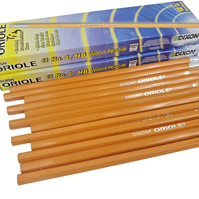 Dixon Oriole Pencil - #2 HB Black Lead Yellow Barrel Wood Pencil 12/Dozen X3 box