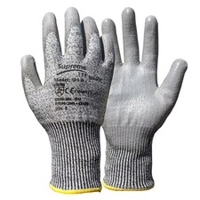 LEVEL 5 PU ANTI CUT PROOF RESISTANT GLOVES GRIP PROTECTION WORK SAFETY GREY