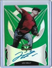 2019 Leaf Valiant Draft LEVI KELLY Green Prismatic RC Auto 11/99 Diamondbacks