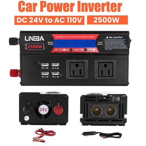 Convertidor De Corriente 5000W Para Autos Carros DC 12V a 110V AC Inversor y USB - Imagen 45 de 163