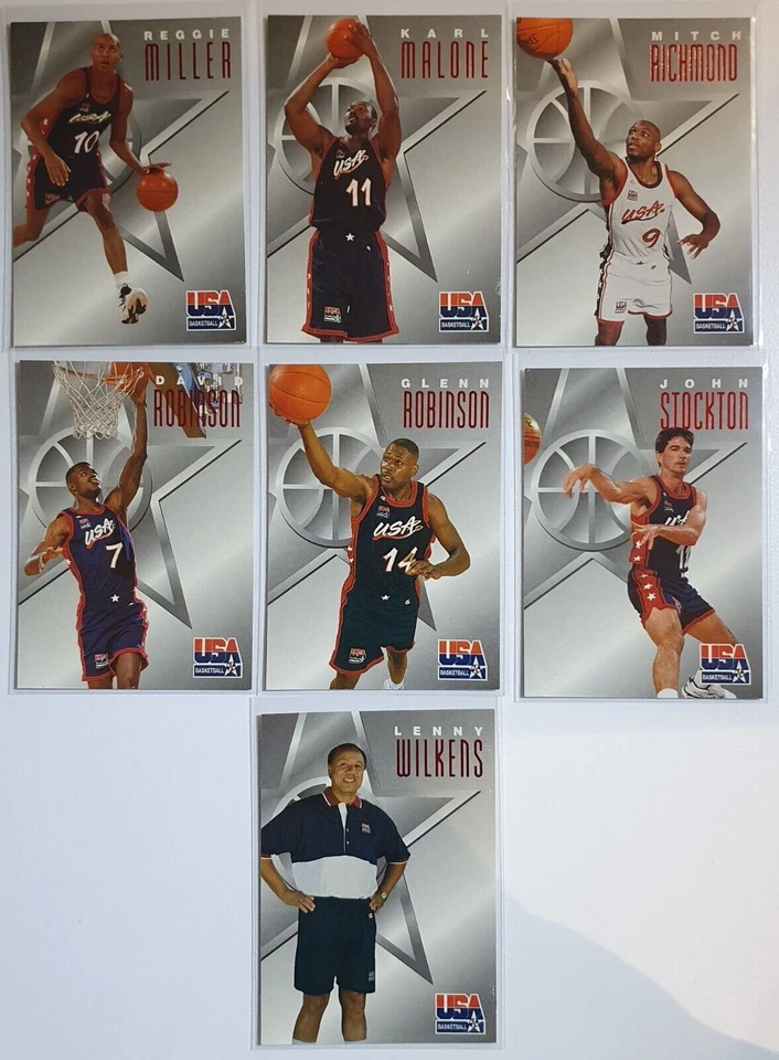 1996 Skybox Team USA Basketball Dream Team II - COMPLETE 14 CARD SET - Image 2 of 4