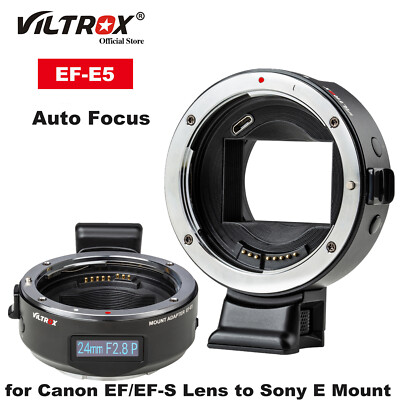 Viltrox EF-E5 AF Lens adapter OLED Display For Canon EOS EF EF-S Lens to Sony E