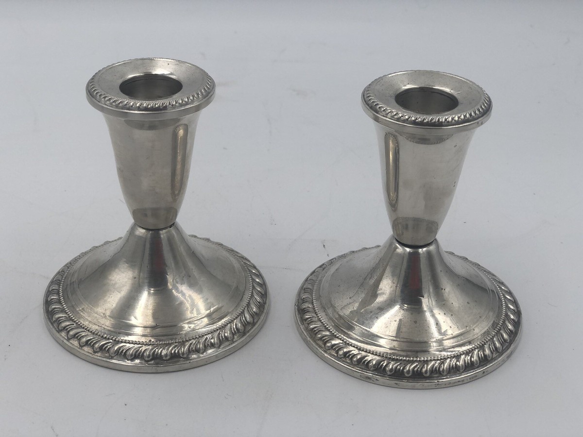 2 Vintage Duchin Creation Sterling Silver 925 Candlesticks