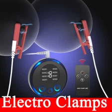 Shock Nipple Clamps E-stim Electric Breast Clip Clit Clamp Women BDSM Sex Toys