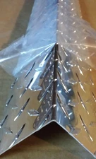 (4) 4FT Aluminum Diamond Plate Corner Guard  (3" x 3" wing) - BRIGHT FINISH