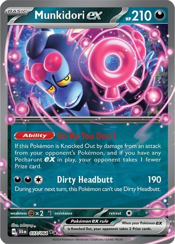 【未使用美品】D-PR/1234 2025 幽奏魔嬢 フラウロス ホロ 3枚 Munkidori EX 037/064 Double Rare Shrouded Fable Pokemon Card