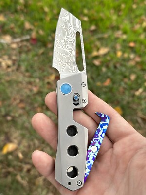 (Custom) WinterBlade Co Factor B2 - Timascus Flipper/Clip / Speedholes / Dama