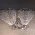 Set of 2 FOSTORIA CHINTZ CRYSTAL #6026 6" TALL 13-OUNCE FOOTED ICED TEA TUMBLERS — photo 6