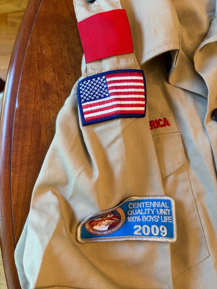 Boy Scouts of America BSA Medium Youth Shirts (2) Scarf Pins - Image 3 of 4