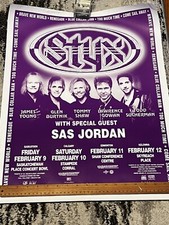 STYX 2001 Kelowna Calgary Concert Poster  TOUR POSTER