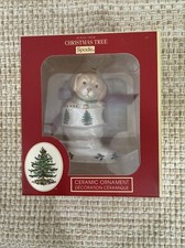 Spode Puppy In Boot Ornament With Bow Christmas Tree New In Box
