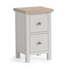 Light Grey Narrow Bedside Cabinet / Bedside Locker / Nightstand / Side Table