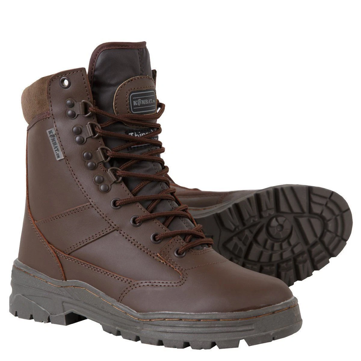 Military Brown Leather Patrol Boots Army Cadet Tactical Hiking Work Combat Shoes