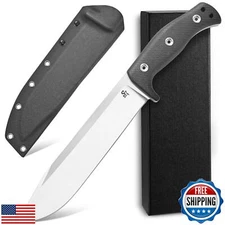 Sitivien ST12 Plus Fixed Blade Knife Sleipner Brushed Steel Blade G10 Handle 