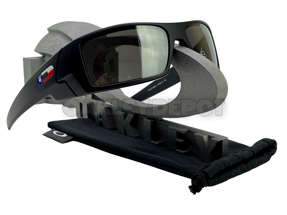 ✓🕶️ OAKLEY GASCAN 009014 MATTE BLACK/PRIZM BLACK TX FLAG ICONS