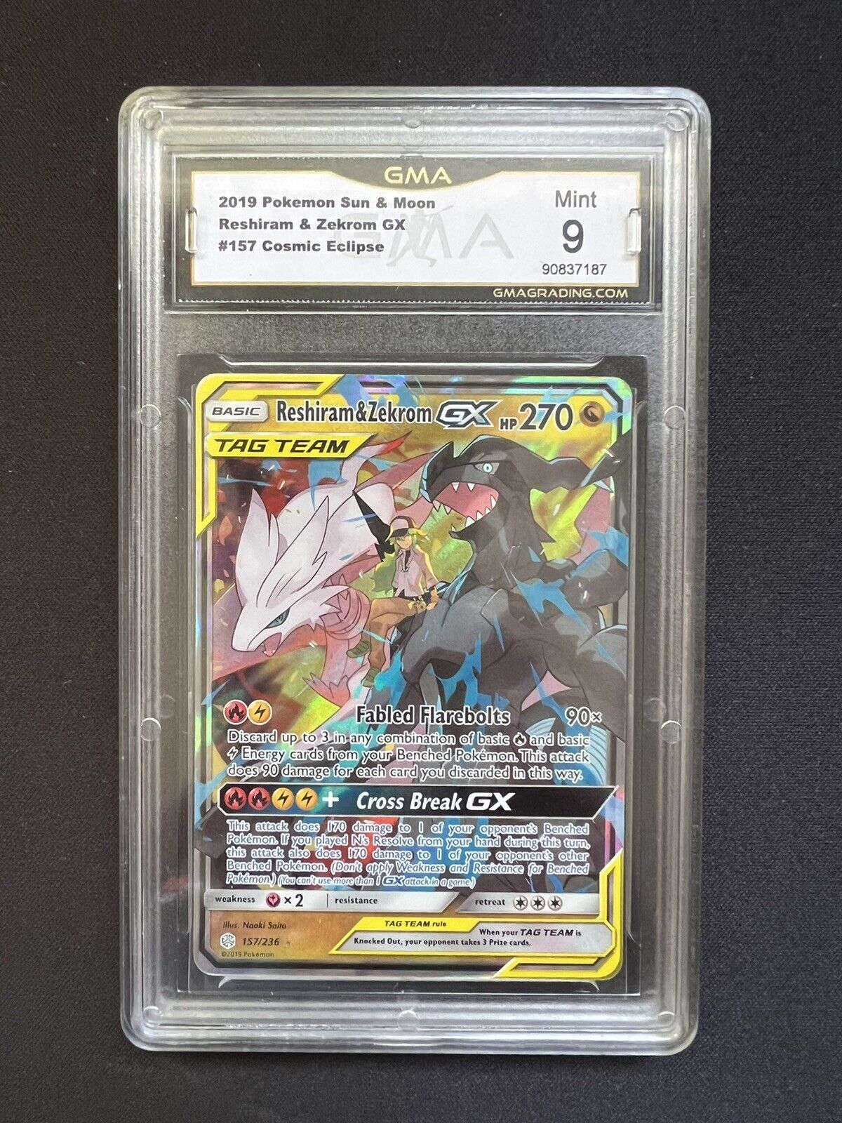 Reshiram & Zekrom Tag Team GX - 157/236 - Ultra Rare - Pokemon Singles »  Sun & Moon: Cosmic Eclipse - Collector's Cache