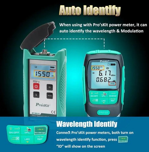 MT-7615 Connect LAN Cable Tester Intelligent Auto Calibrate Optical Power Meter