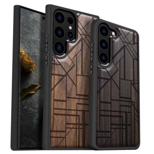 Wood Phone Case for Samsung Galaxy S24 S23 Ultra S22 S21 Plus FE Note20 5G Cover - 第 1/12 張圖片