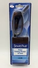 Spare Pair Folding Eyeglasses Reading Glasses Case Tortoise Foster Grant 2.00