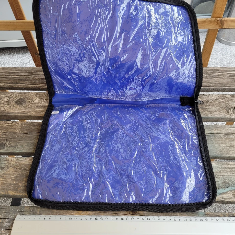 Cartellina porta documenti zip blu De Agostini DeA scuola ufficio cartella fogli - Immagine 4 di 4