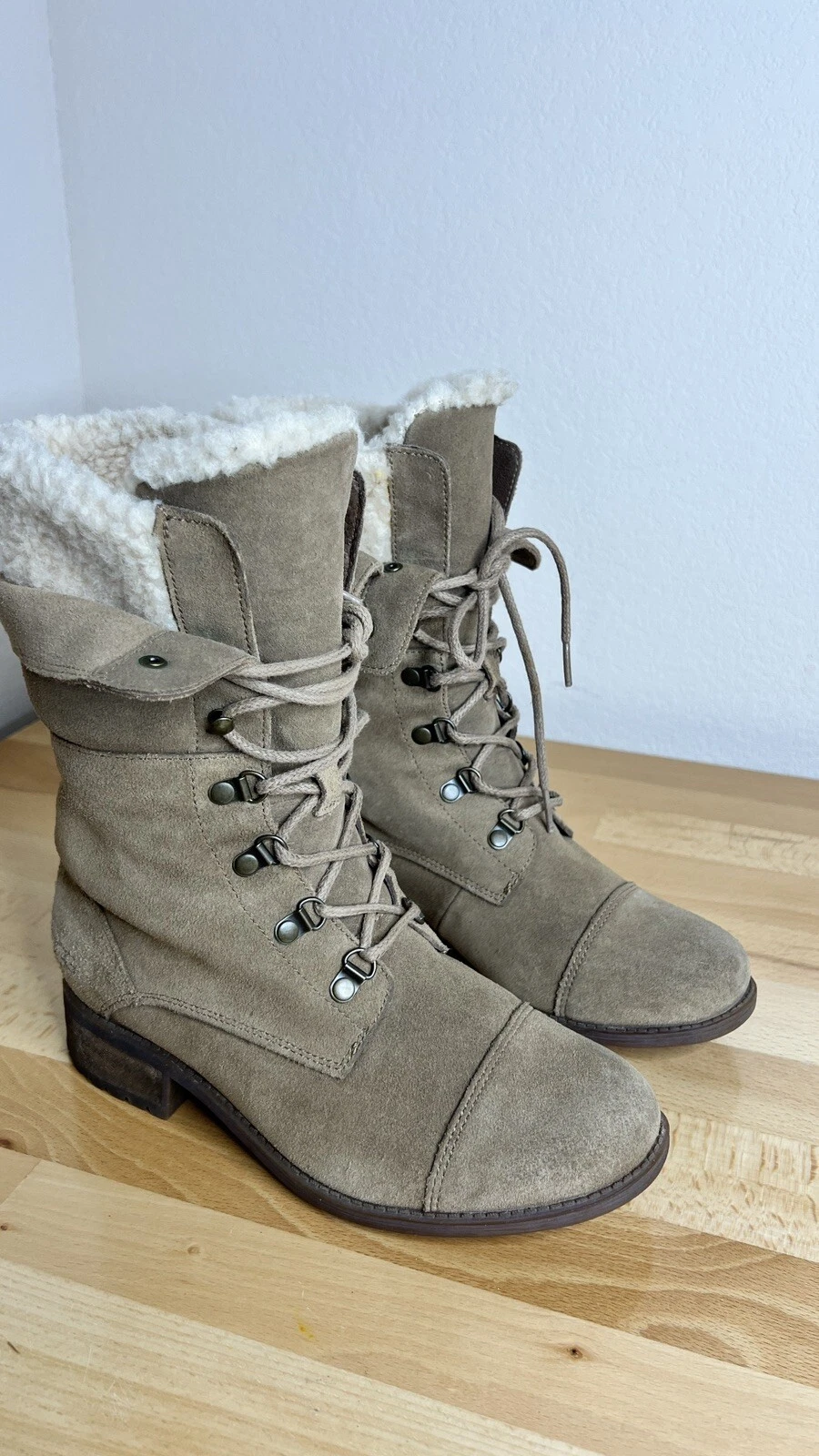 Stivali UGG Australia Gradin stringati convertibili castagno scamosciato TG 7 5 invernali