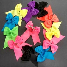 12 pieces Baby Girl Kid Hair Bow Boutique Grosgrain Ribbon Alligator Clip 3.5"