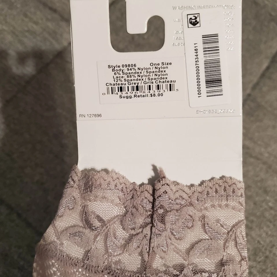 Jessica Simpson Moda Tobillera Encaje Calcetines Talla Única Chateau Color Gris Foto 4 de 4