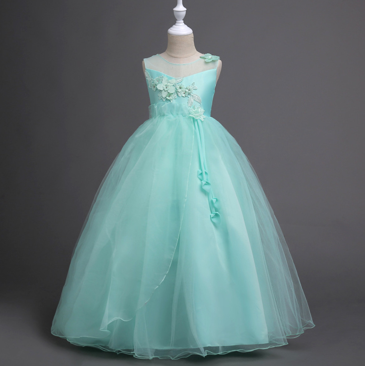 Vestido Dama Comunión Traje Niña Fiesta Dama de Honor Vestido CDR078 Bia