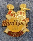 1990’s Hard Rock Café, Phoenix, red drum kit enameled Pinback pin, Minty — photo 1