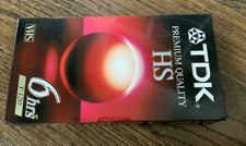 Sealed new TDK Premium Quality HS 6 Hours T 120 Blank VHS Tape NOS