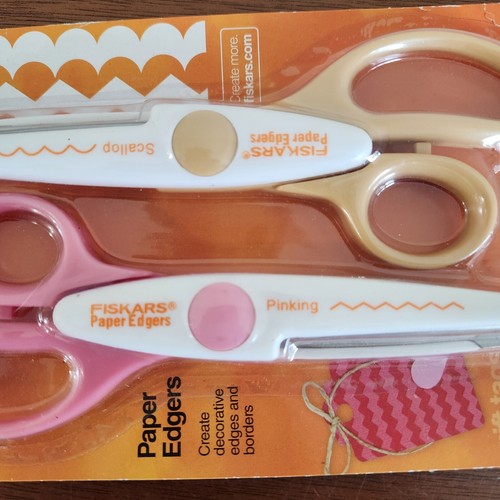 Fiskars Paper Edgers Scissors Pinking Scallop Craft Gift Tags Scrapbooking - Picture 3 of 4