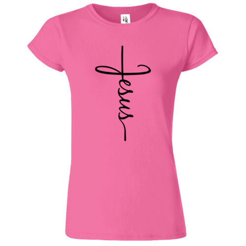 T-shirt Gesù Croce Donna Fede Cristiano Religiosa Bibbia Cristo Chiesa Maglietta Nuova - Foto 23 di 36