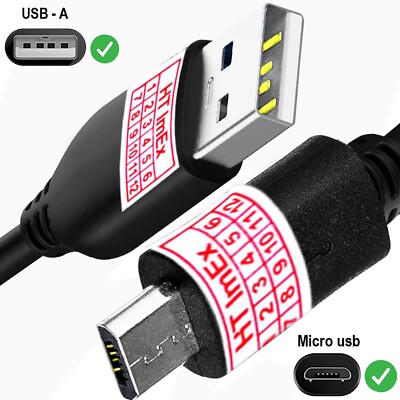 Micro-USB Ladekabel Datenkabel kompatibel für SONY Alpha 6400 Kit (ILCE-6400M)