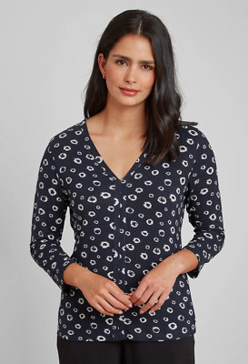 Adini EcoVero Nova Top XS Navy Brand New with Tags