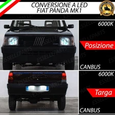 LUCI POSIZIONE LED + LUCI TARGA LED PER FIAT PANDA 141 MK1 6000K BIANCO CANBUS