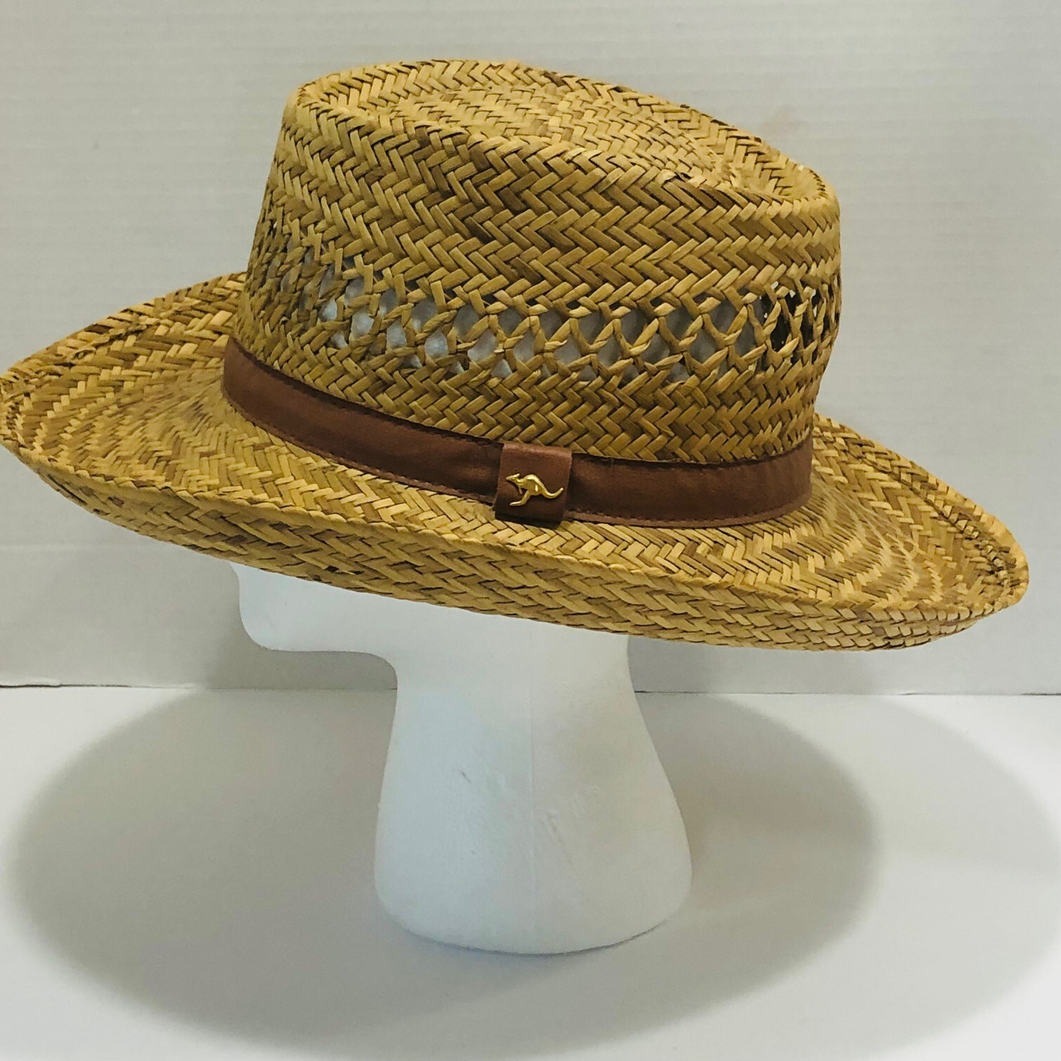 Straw Hat Fedora Medium Triangle Headwear Wide Brim Unisex eBay