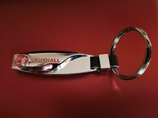 NEW Vauxhall Car Logo Teardrop Chrome Metal Keyring key chain Fob Gift 