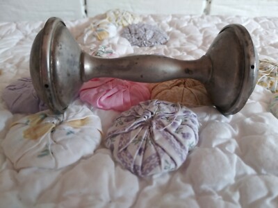 Vintage Metal Double Dumbell Baby Rattle