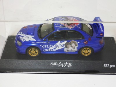 Shakugan Splendide Shana 1/43 Model Car Blue SUBARU IMPREZA WRX
