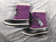 Sorel Yoot Pac Snow Boots Youth 7 Purple Nylon Insulated Waterproof Womens 8.5